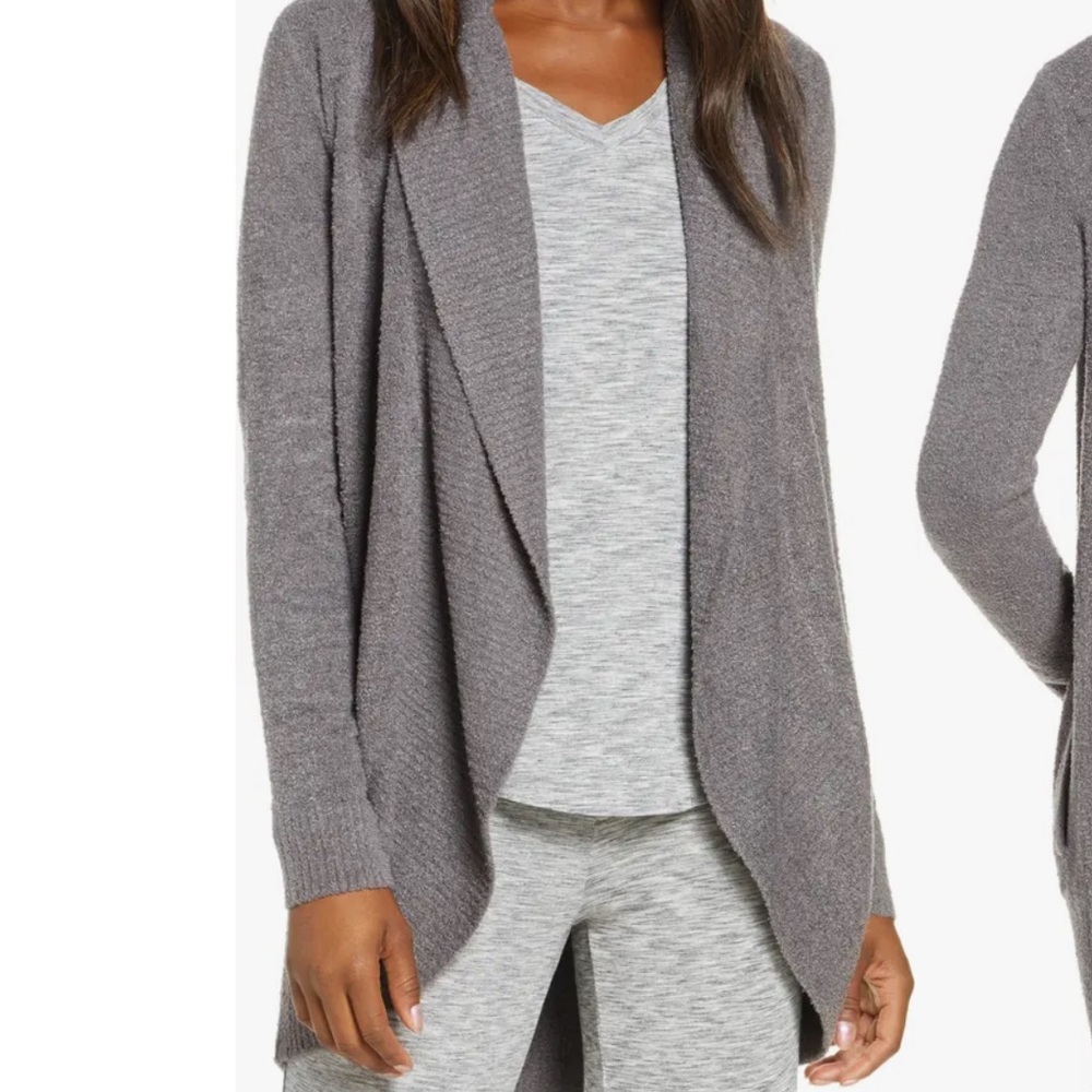 Barefoot Dreams Cozychic Lite Circle Cardigan - Gray